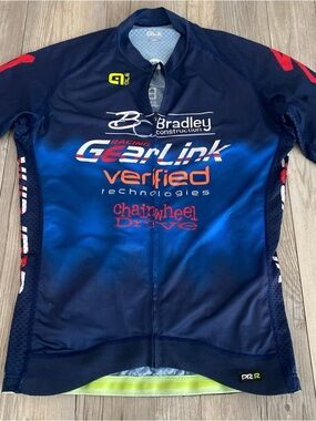 Ale Women's Short Sleeve Cycling Jersey PR.R Full Zip Made In Italy XL